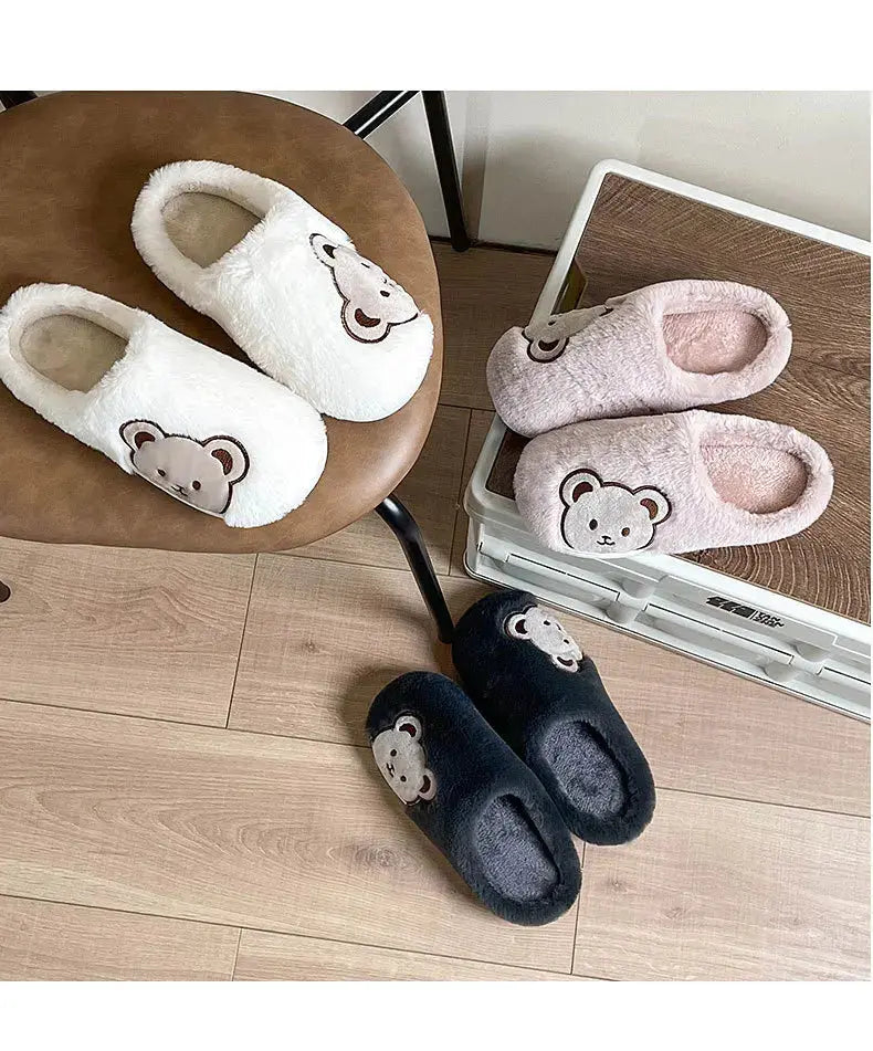 Pantoufle femmes hommes mode mignon moelleux chaud