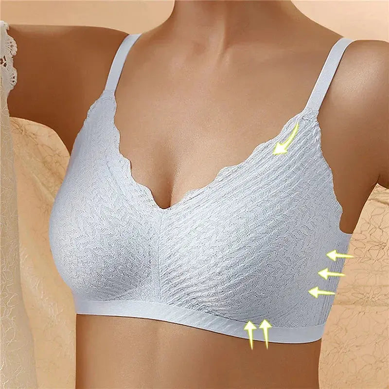 Soutien-gorge couture découpé au Laser sans fil Push Up