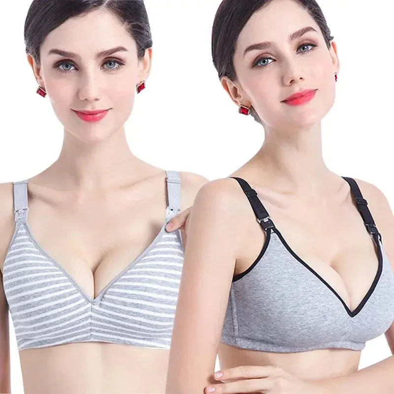 Soutien gorge d'allaitement sans anneau en acier en coton