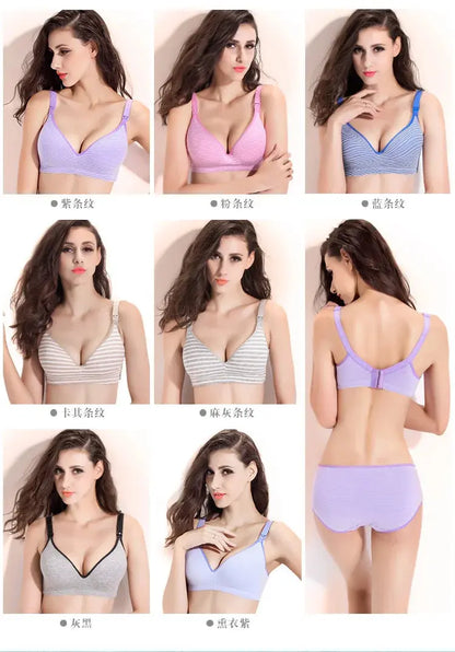 Soutien gorge d'allaitement sans anneau en acier en coton