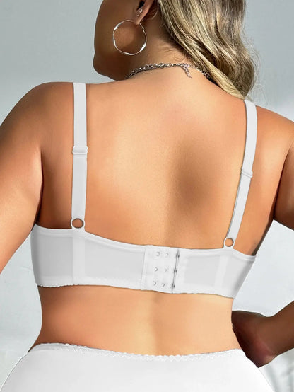 Soutien-gorge grande taille avec nœud en maille respirante