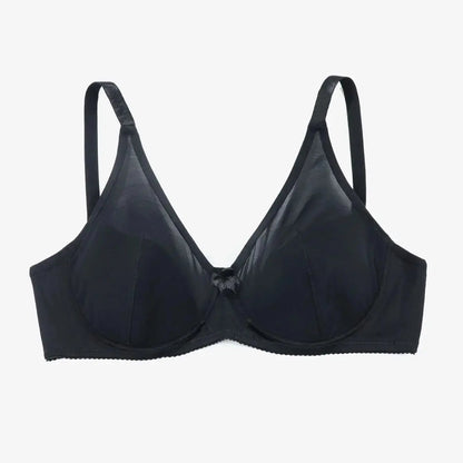 Soutien-gorge grande taille avec nœud en maille respirante