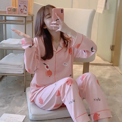 Ensemble pyjama deux pièces femme, col en v, haut boutonné et pantalon