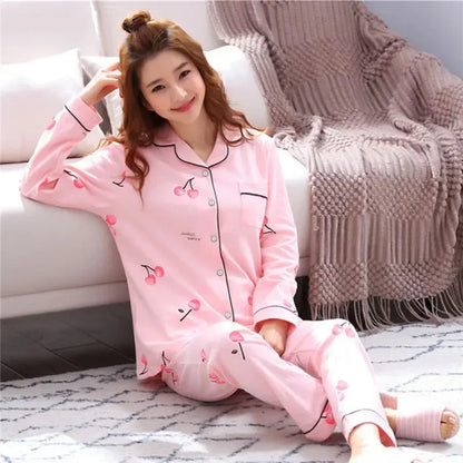 Ensemble pyjama deux pièces femme, col en v, haut boutonné et pantalon