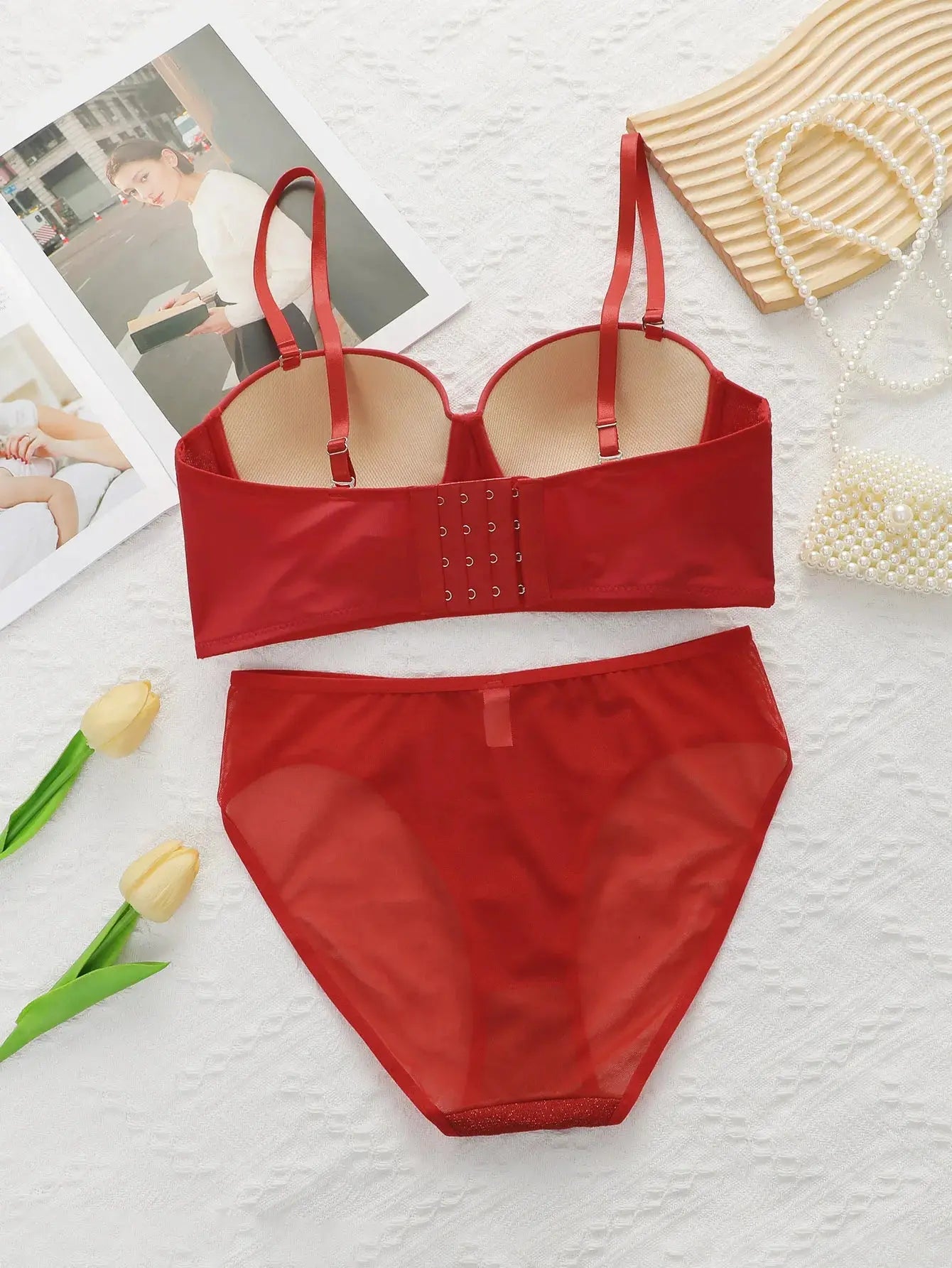 Ensemble soutien-gorge avec pliage latéral petite taille