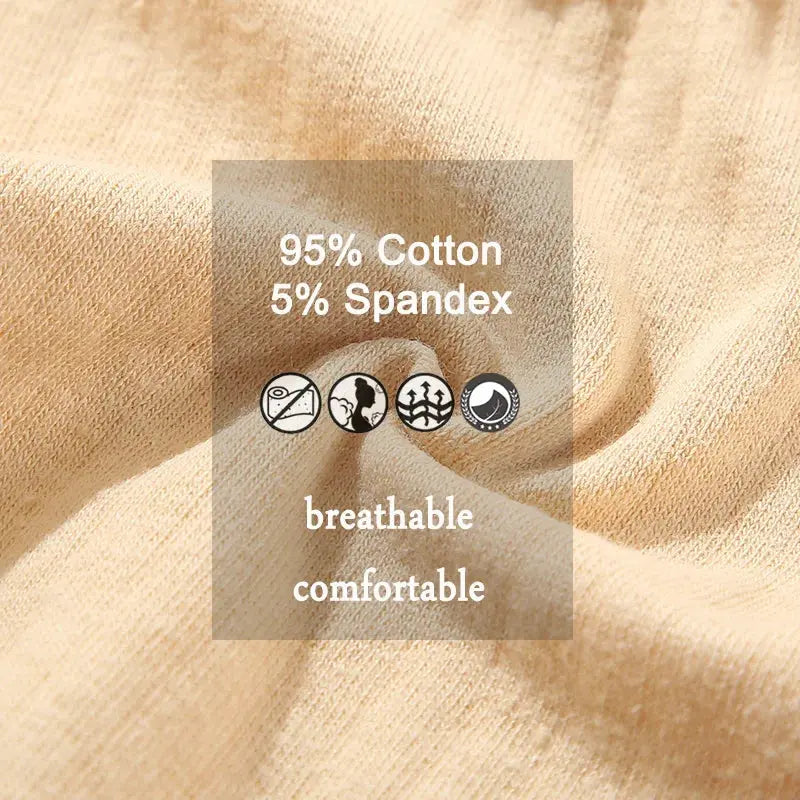 Lot de 6 pièces string en coton couleur unie-sous vetement femme